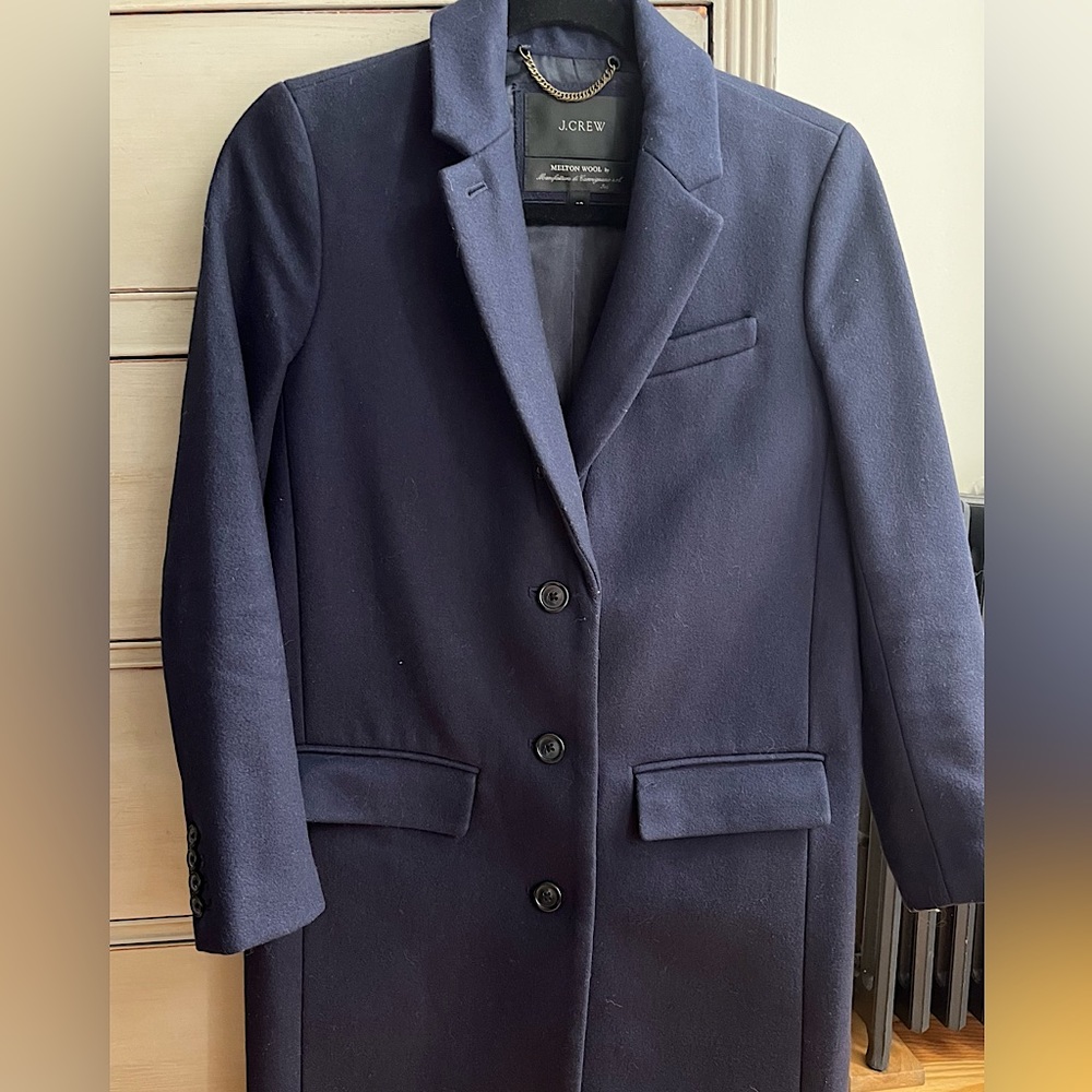 J. Crew Melton Wool Topcoat